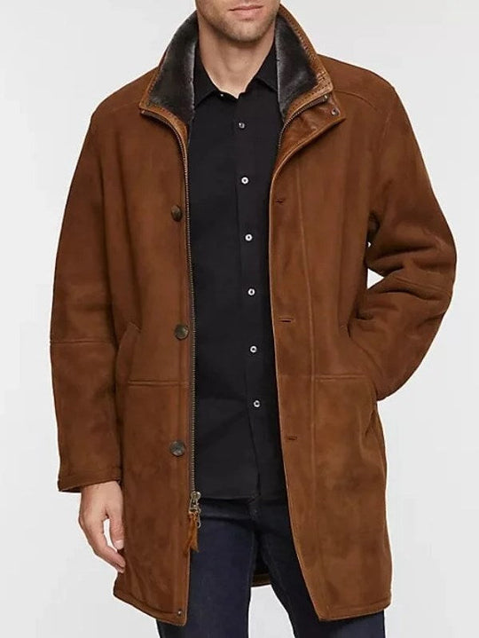 Damen 3/4 Lange Plüschjacke aus Merinowolle 2