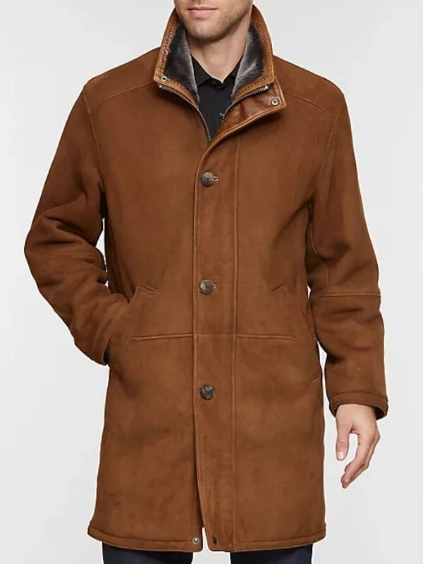 Damen 3/4 Lange Plüschjacke aus Merinowolle 4