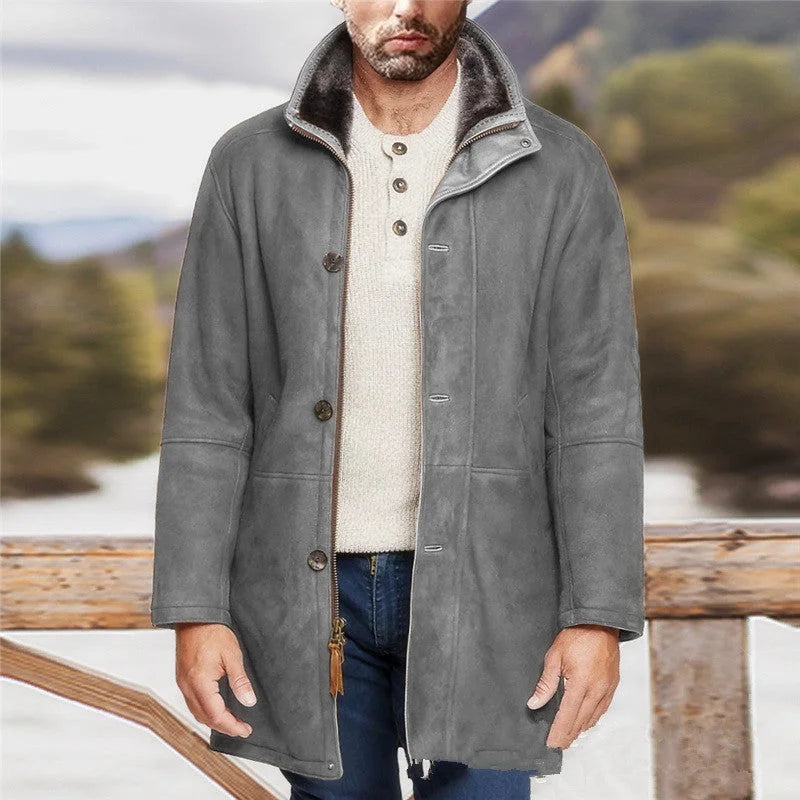 Damen 3/4 Lange Plüschjacke aus Merinowolle 9