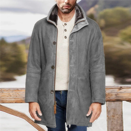 Damen 3/4 Lange Plüschjacke aus Merinowolle 9