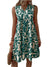 Damen A-Linien Kleid Blumenprint Baumwolle Sommerkleid 0