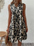 Damen A-Linien Kleid Blumenprint Baumwolle Sommerkleid 3