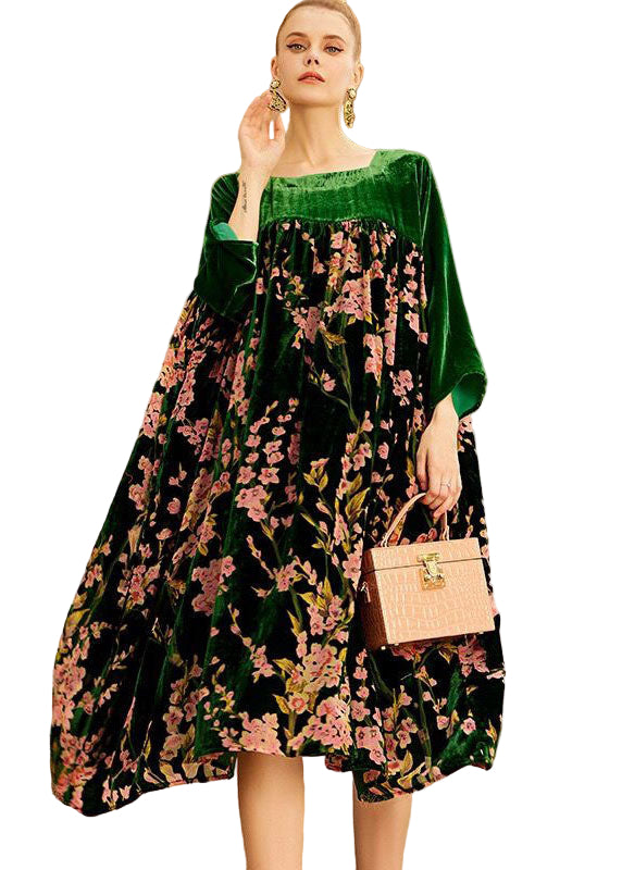 Damen Abendkleid mit O-Ausschnitt und Patchwork-Design für besondere Anlässe 0