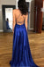 Damen Abendkleid mit Spaghettiträgern und hohem Schlitz 3