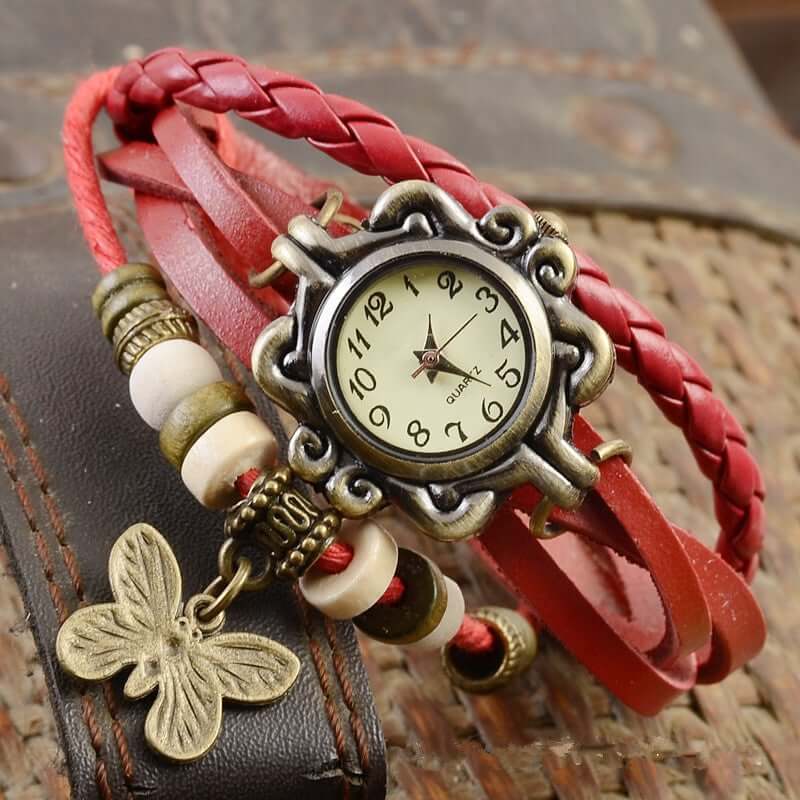 Damen Armbanduhr Vintage Stil mit Charmanten Design und Quarzwerk 1