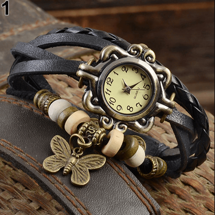 Damen Armbanduhr Vintage Stil mit Charmanten Design und Quarzwerk 4