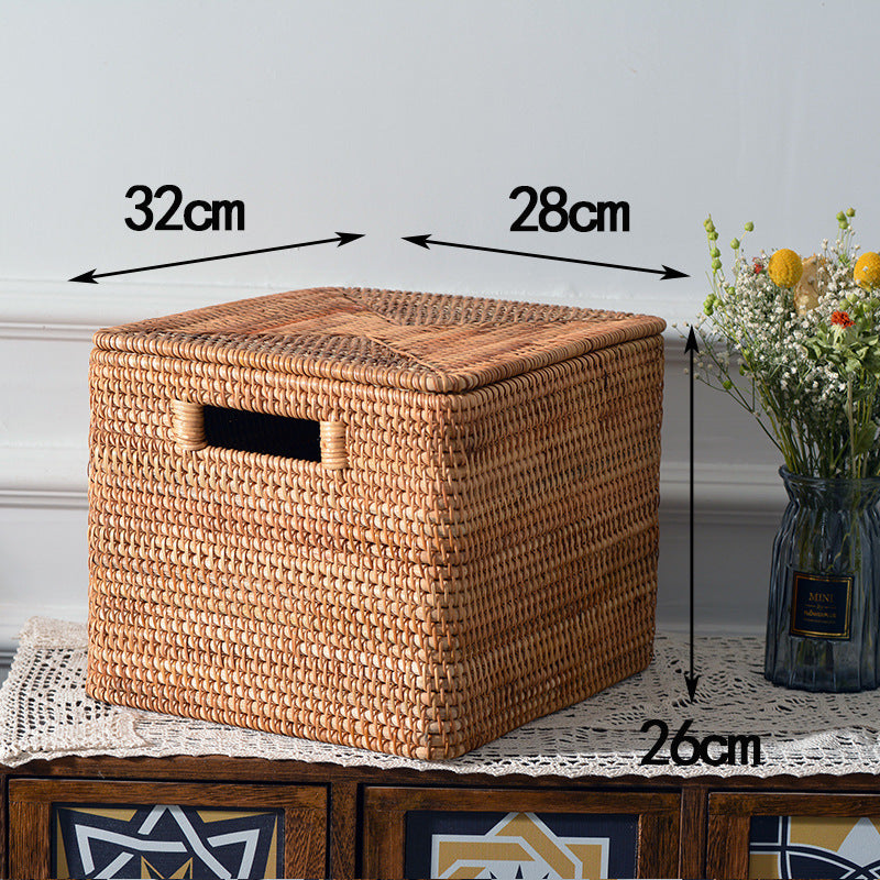 Damen Aufbewahrungskorb Rechteckig aus Rattan 8