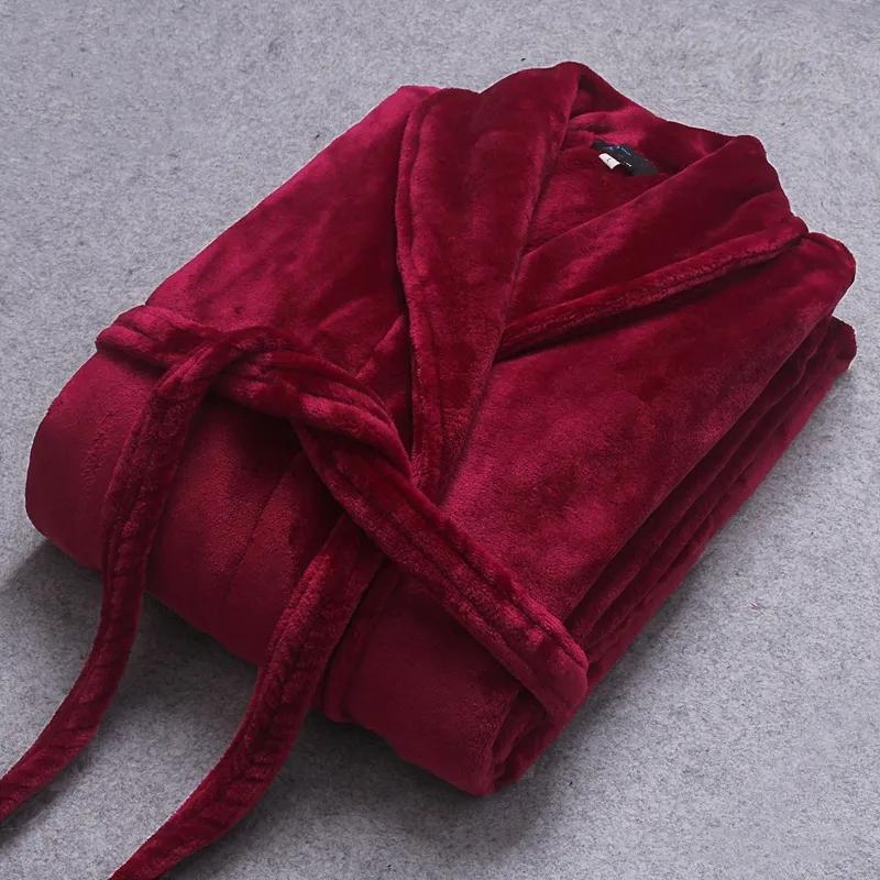 Damen Bademantel mit Gürtel und Seitentaschen für Winterabende 7