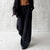 Damen Baggy-Hose Hohe Taille Baumwoll-Leinen-Stoffhose 3