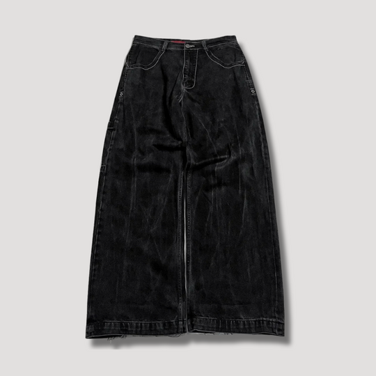 Damen Baggy Jeans Hohe Taille Lässig 3