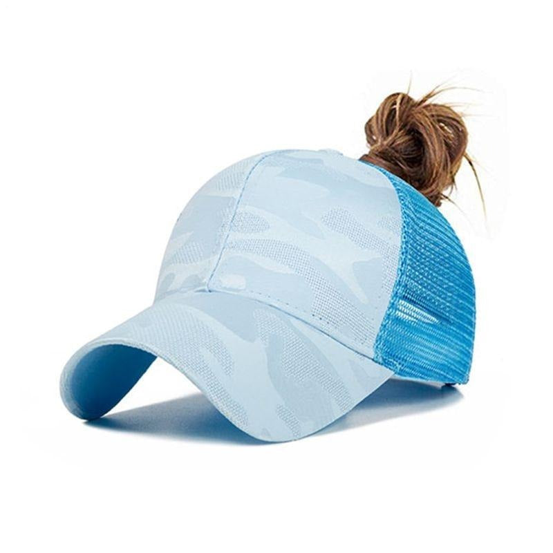 Damen Baseballcap mit Zopfloch und Klettverschluss 2