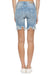 Damen Bermuda Shorts mit unregelmäßigem Saum aus Denim 2