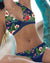 Damen Bikini Modern mit Blumenmuster und Polka-Dots 2