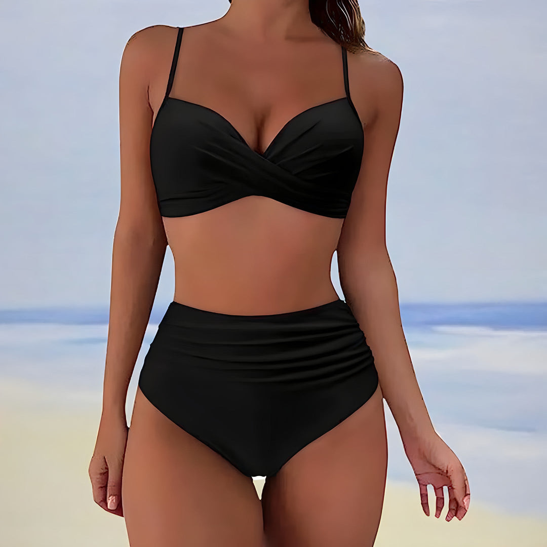Damen Bikini Set Hochtailliert Modern Dehnbares Material 1