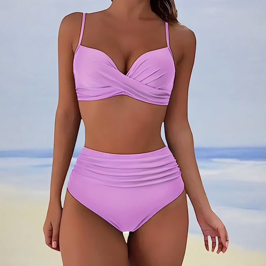 Damen Bikini Set Hochtailliert Modern Dehnbares Material 4
