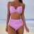 Damen Bikini Set Hochtailliert Modern Dehnbares Material 4