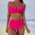 Damen Bikini Set Hochtailliert Modern Dehnbares Material 5
