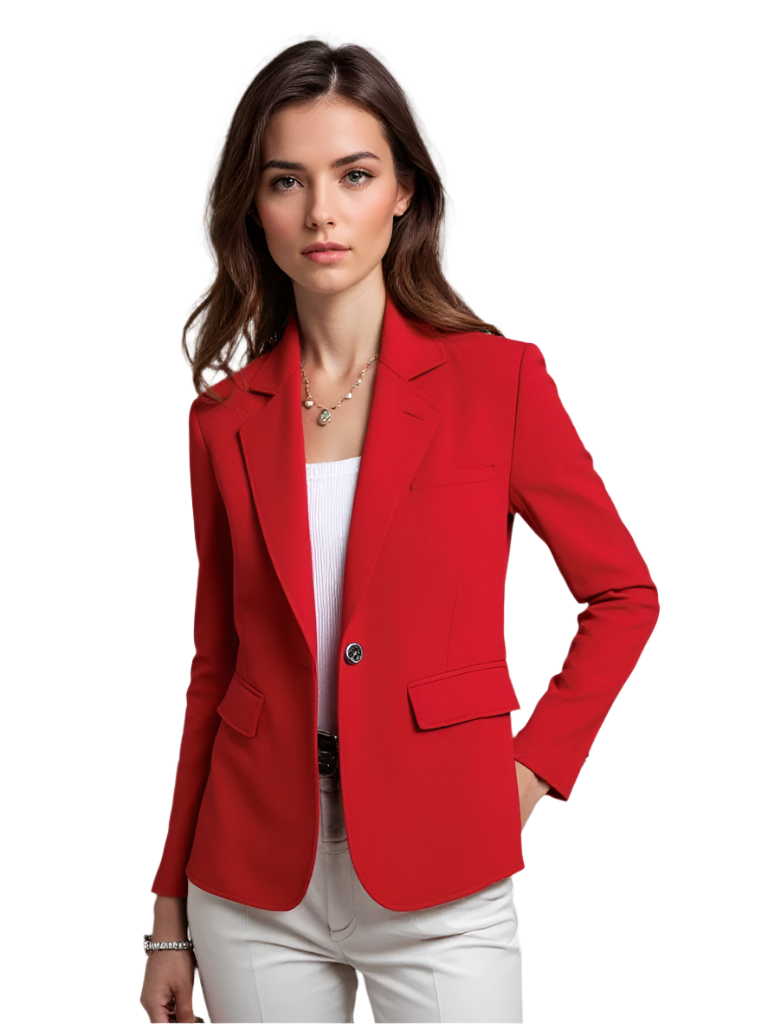 Damen Blazer mit zwei Taschen im modernen Stil 0