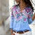 Damen Bluse Lässig mit Muster und Entspanntem Schnitt 2