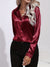 Damen Bluse Satin Chic Herbststil 8