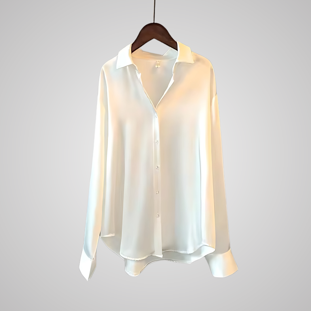 Damen Bluse Satin Elegante Passform 4