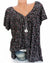 Damen Bluse V-Ausschnitt Kurzarm Leicht 0