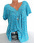 Damen Bluse V-Ausschnitt Kurzarm Leicht 9