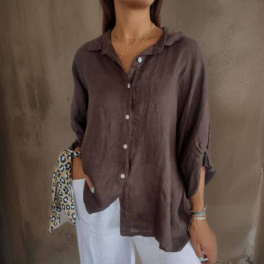 Damen Bluse Zeitlos Baumwollmischung 4