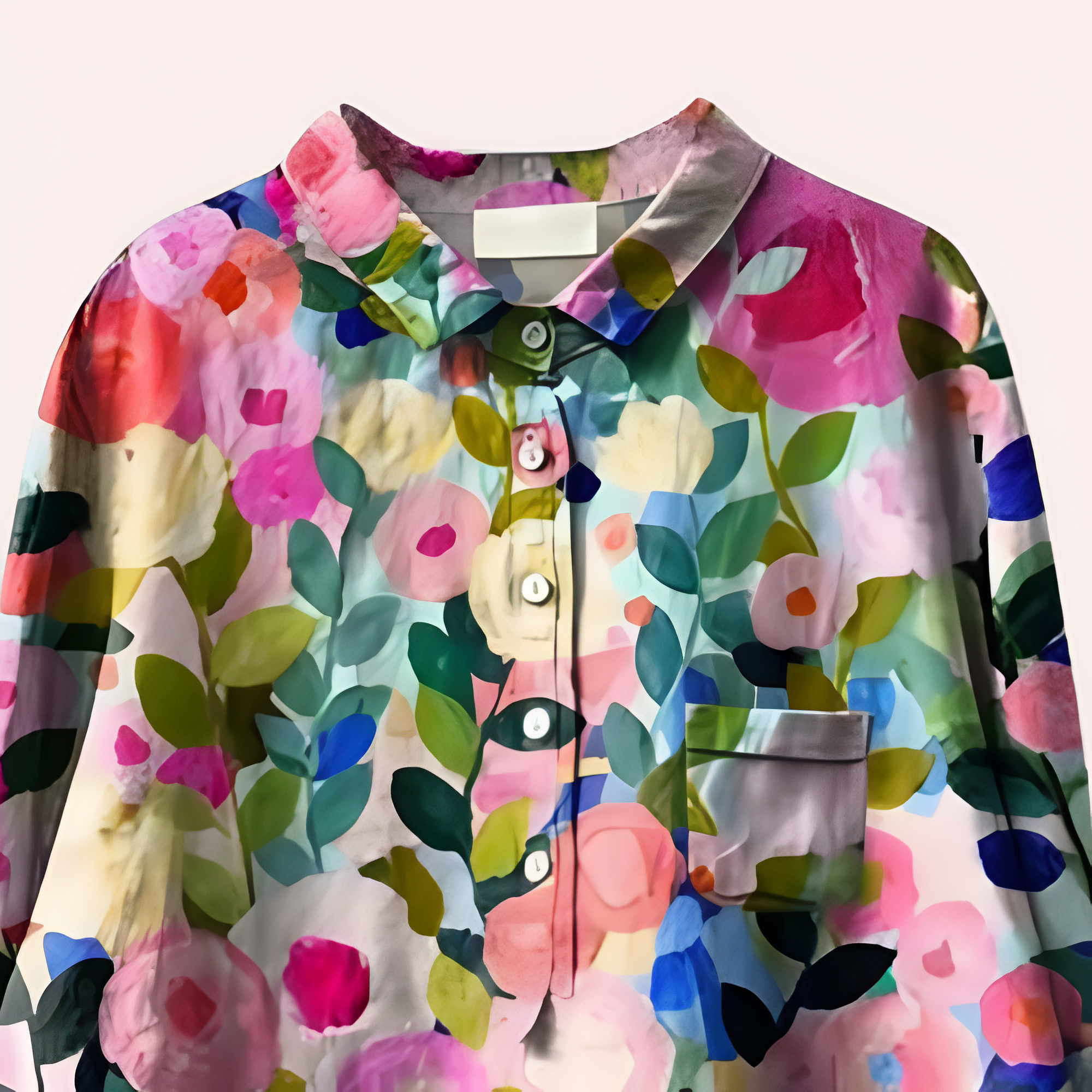 Damen Bluse mit Blumendruck Sommerlich Leicht 1
