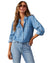 Damen Bluse mit Knöpfen Langarm Baumwollmischung 0