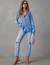 Damen Bluse mit Knöpfen Langarm Baumwollmischung 2