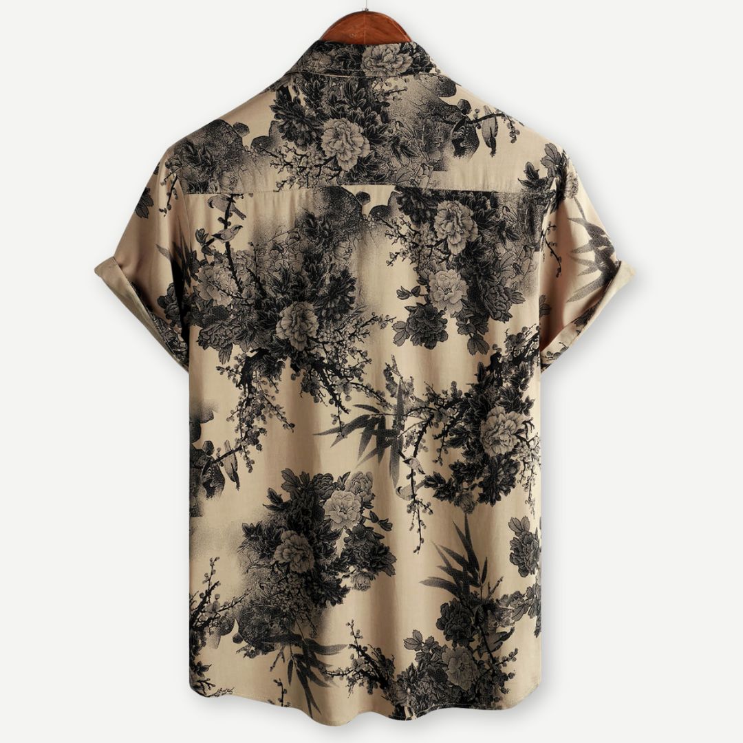 Damen Bluse mit Vintage-Blütenmuster aus leichtem Material 1