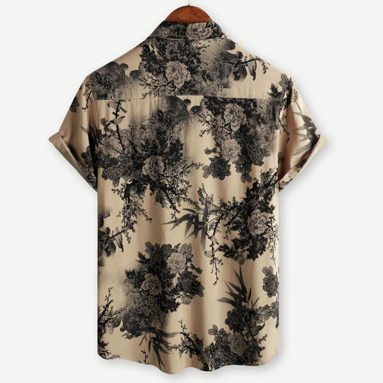 Damen Bluse mit Vintage-Blütenmuster aus leichtem Material 1