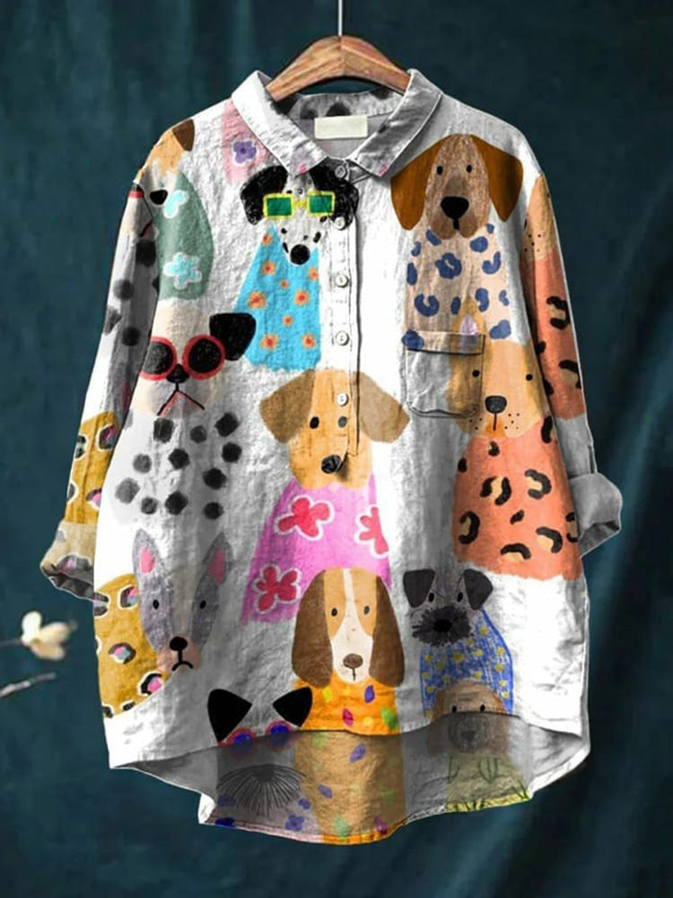 Damen Bluse mit verspieltem Druck und lässigem Schnitt 2