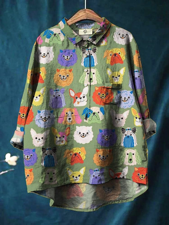 Damen Bluse mit verspieltem Druck und lässigem Schnitt 3