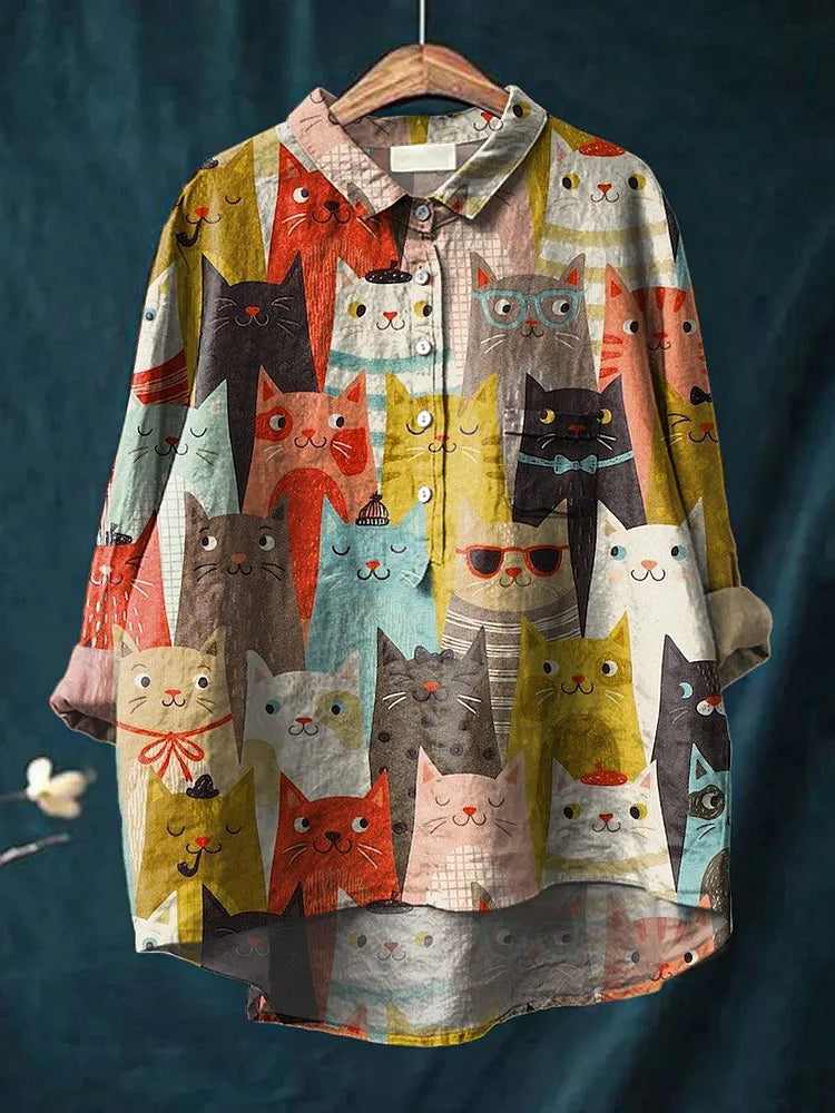 Damen Bluse mit verspieltem Druck und lässigem Schnitt 5