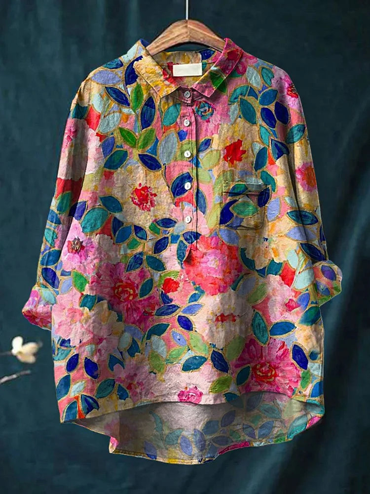 Damen Bluse mit verspieltem Druck und lässigem Schnitt 7