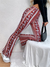 Damen Boho Druck Skinny Hosen mit Flared Beinen 8