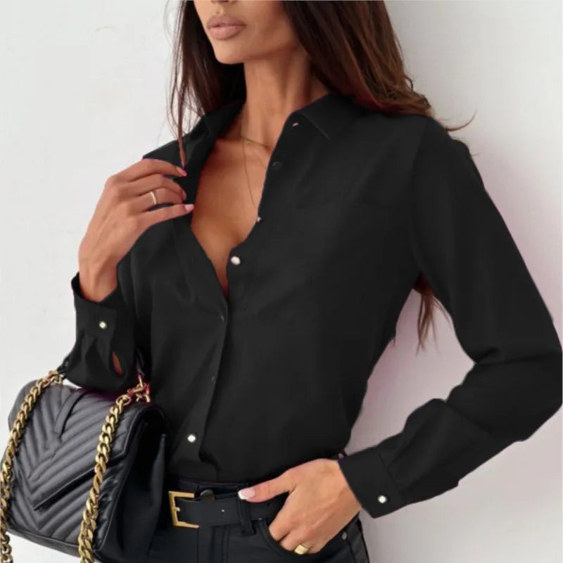 Damen Button Down Hemd mit elegantem Knoten 2