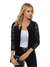 Damen Cardigan Offene Front mit Spitzenärmeln aus hochwertigem Stoff 0
