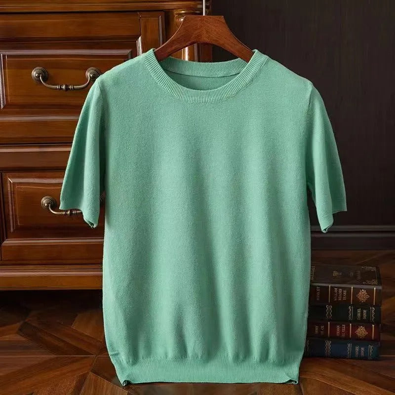 Damen Cashmere T-Shirt Elegantes Design 2