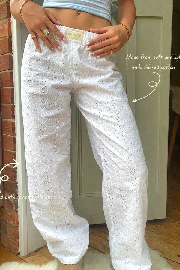 Damen Casual Hose Bequeme Passform 8