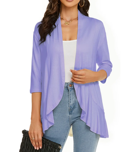Damen Casual Weste Offene Front Weiches Material 12
