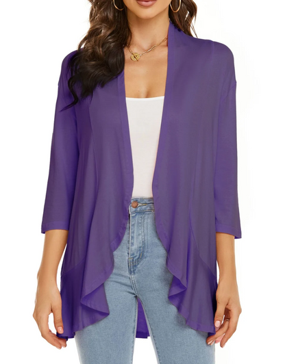 Damen Casual Weste Offene Front Weiches Material 2