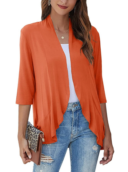 Damen Casual Weste Offene Front Weiches Material 5