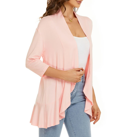 Damen Casual Weste Offene Front Weiches Material 7