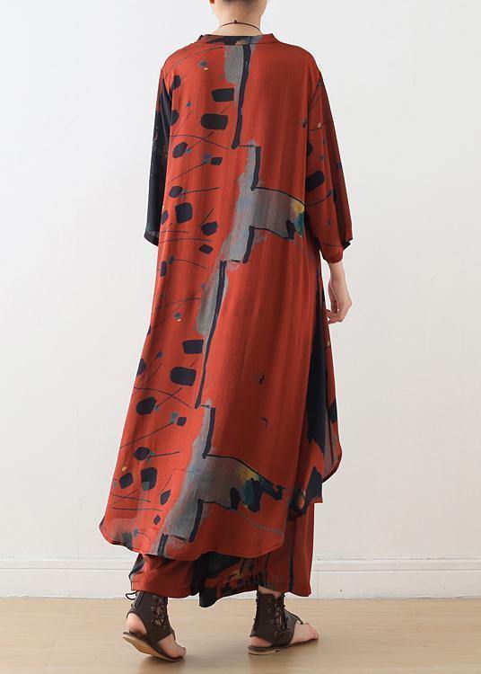 Damen Chiffon-Mischbluse mit Stehkragen und langem Schnitt 3