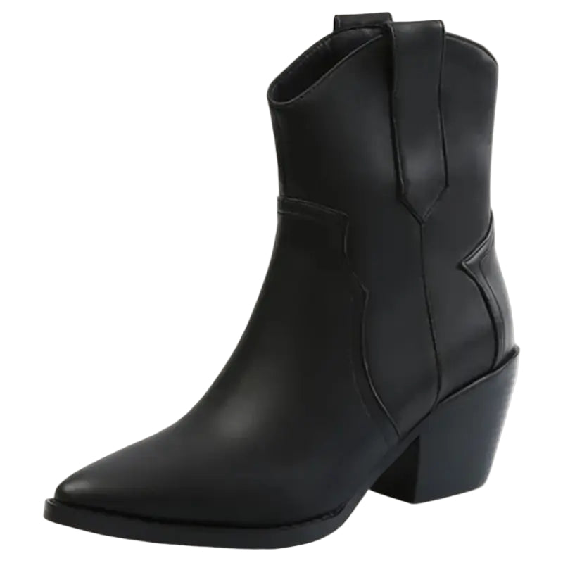 Damen Cowboylaarzen Kurze Stiefel Imitationsleder Moderner Westernstil 0