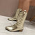 Damen Cowboystiefel Metallic Stil für Vielseitige Outfits 5