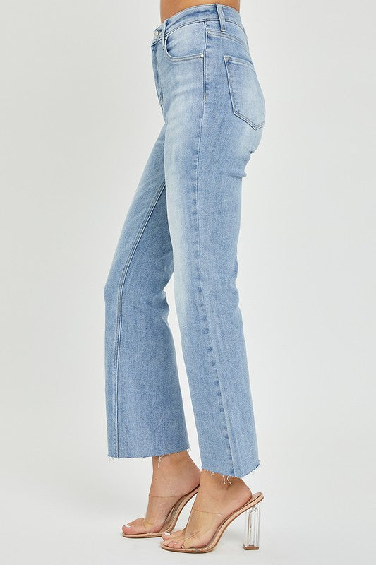 Damen Crop Flare Hose mit hohem Bund aus leichtem Denim 3